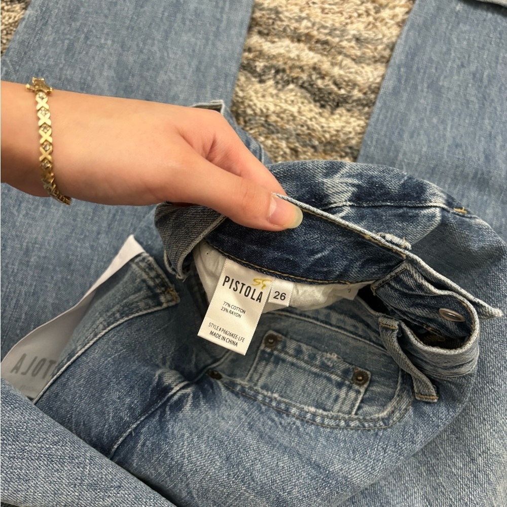 Pistola High Rise Relaxed Fit Jeans Sz 26 NWT | Pistola Presley High Rise Roller - Picture 6 of 13